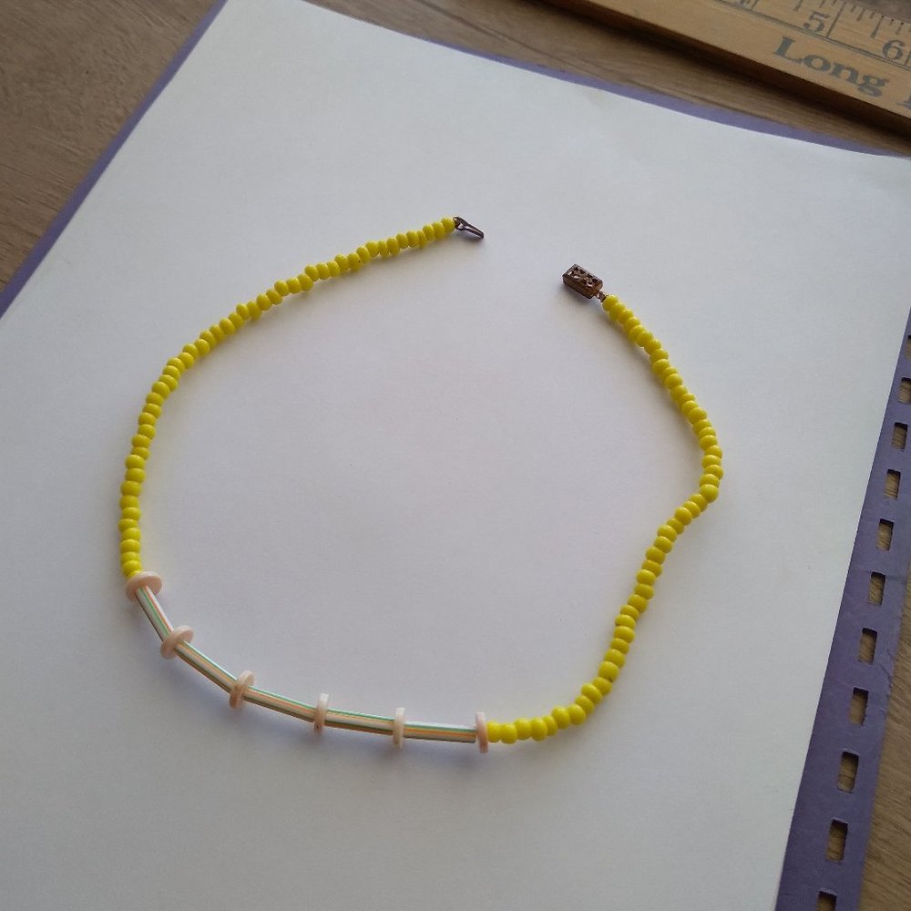 Traditional trible islander child size 14 handmade beaded necklace